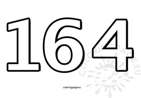 printable number  coloring page