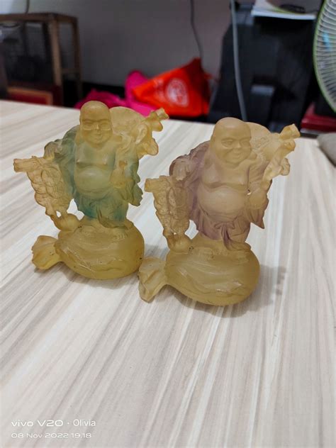 Miniatur Patung Budha Julai Fiber Transparant Kuno Jadul Antik Antik