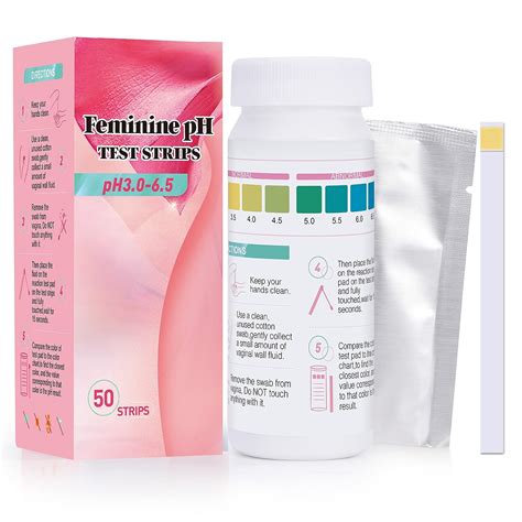 Bebapanda Vaginal PH Test 50 Strips Feminine PH Test Strip PH Balance