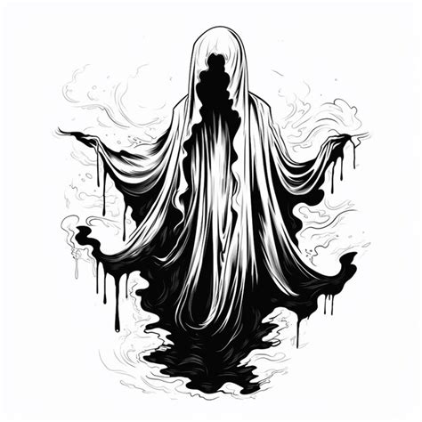 Premium AI Image | HandDrawn Halloween Ghost Simple