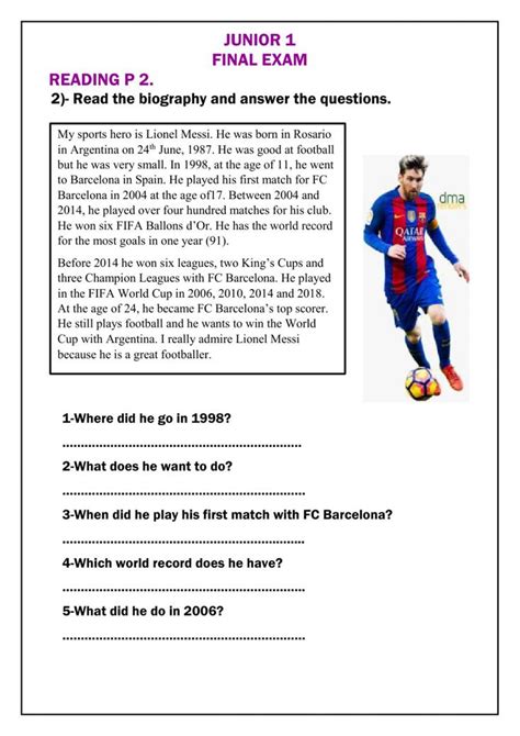 Read And Anwer The Questions Worksheet Reading Comprehension Lessons