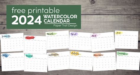 Free Printable Watercolor Harry Potter Calendar Dusty Glynnis