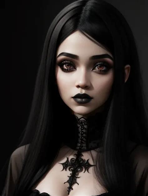 Dopamine Girl Ultra Realistic Photo Of A Gothic Girl Light Skin