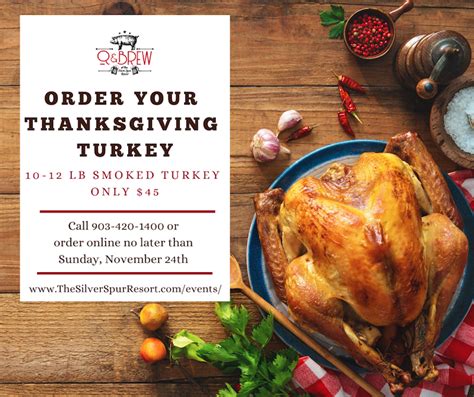 Last Day to Order Your Thanksgiving Turkey - Silver Spur Resort