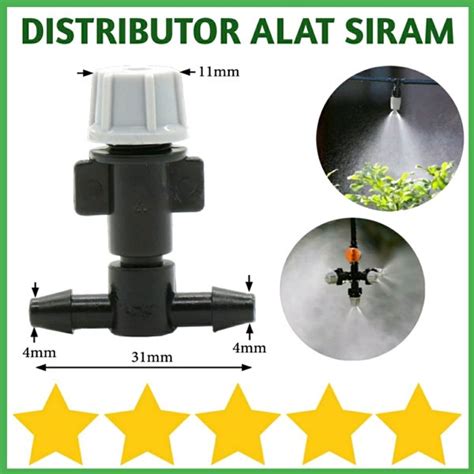 Jual SPRAYER HEAD MIST NOZZLE ABU ABU INCLUDE NEPEL TEE UNTUK SELANG PE