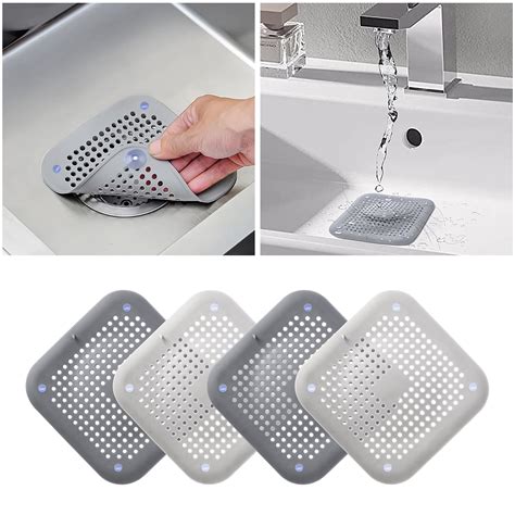 Weguard 4pcs Hair Catcher For Shower Bathtub Drain Cover Strainer