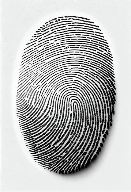 Premium AI Image Impression Of A Fingerprint On A White Background