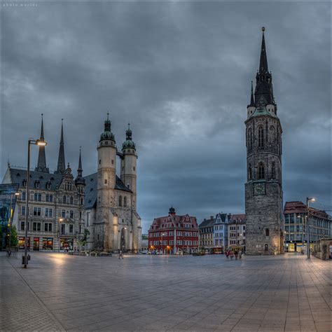 Marktplatz am Abend Halle Saale Jörg Weitzenberg Flickr