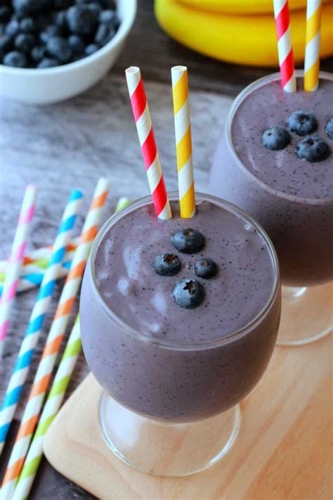 Super Creamy 5 Ingredient Blueberry Banana Smoothie Loving It Vegan