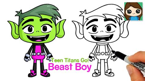 How To Draw Beast Boy From Teen Titans Go