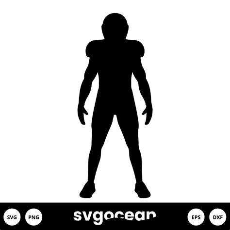 Football Player Svg Vector For Instant Download Svg Ocean — Svgocean