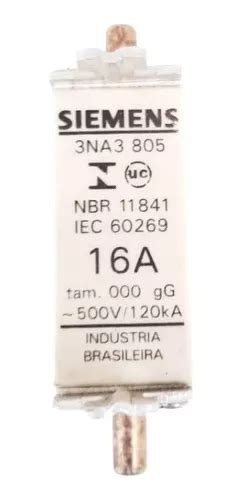 Fusível Nh000 Retardado 16a 500v 3na3 805 Siemens