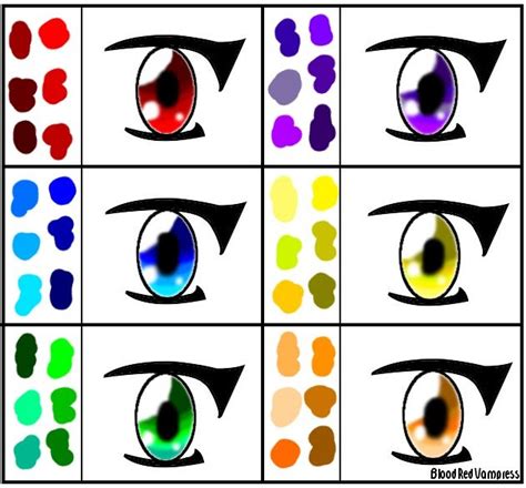 Anime Eye Color Palette