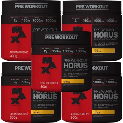 Kit X H Rus Pre Workout G Citrus Max Titanium Otimanutri