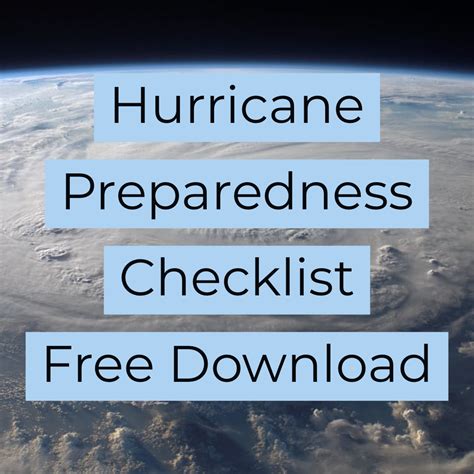 Hurricane Supply Checklist Printables