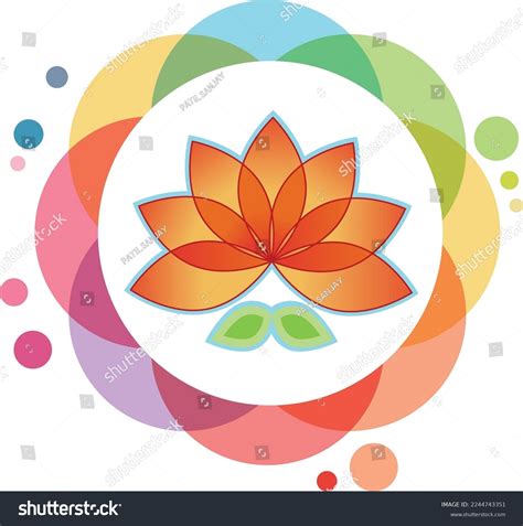 Lotus Flower Multi Color Lotus Symbol Stock Vector (Royalty Free ...