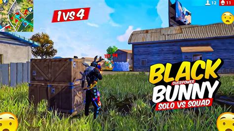 Black Bunny Rocked 🤯 Enemy Shocked Op 1 Vs 4 Gameplay 🔥 Free Fire Max