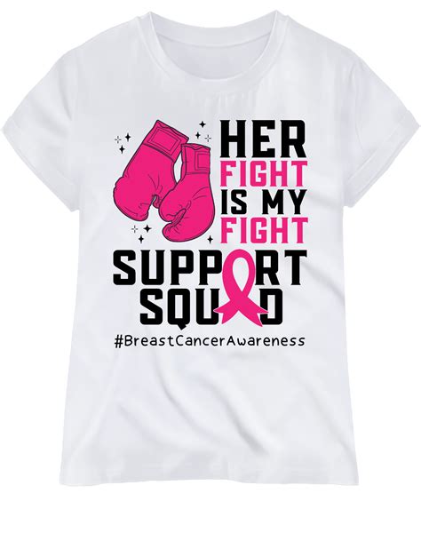 Her Fight Breast Cancer Awareness Shirt White The Crankstar Shop