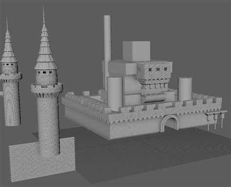 Modeling A Medieval Castle on Maya :: Behance