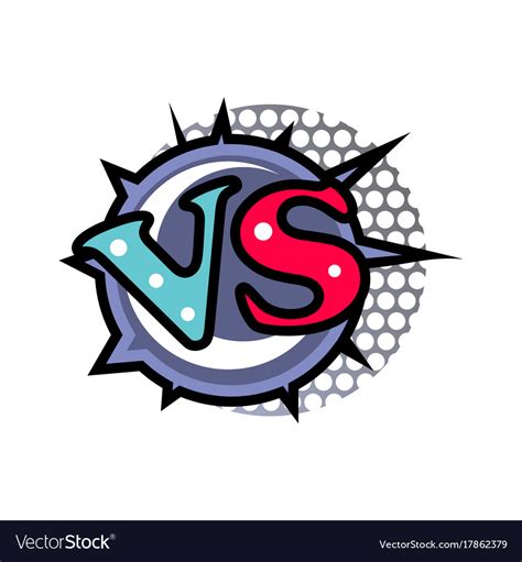 Versus Logo In Cartoon Style Royalty Free Vector Image