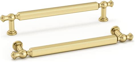 Haliwu 10 Pack Brushed Gold Cabinet Pulls Kitchen Cabinet Handles Gold