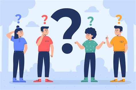 Free Vector Different People Asking Questions Illustrated