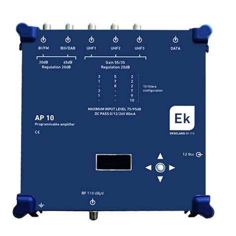 Amplificador Programable Entradas Bi Fm Biii Dab Xuhf Filtros