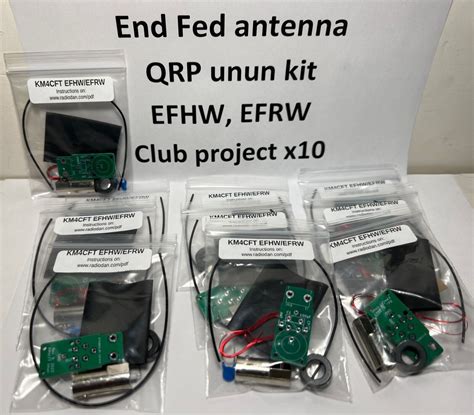 End Fed Half Wave EFHW Antenna Unun Kit EFRW CLUB PROJECT X10 QRP