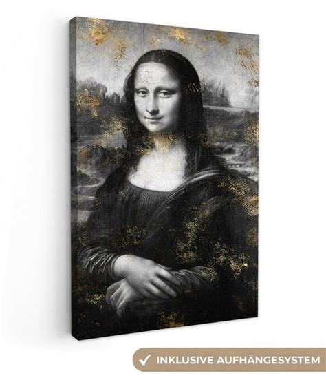 Preisvergleich Für Onemillioncanvasses® Gemälde Mona Lisa Leonardo Da Vinci Schwarz Weiß