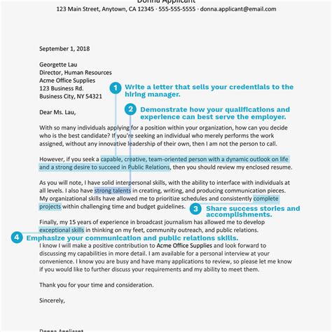 Creative Cover Letters Public Relations Cover Letter Example