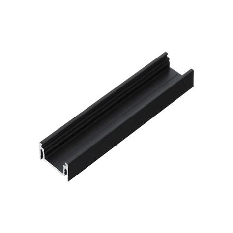 Meter Led Aluprofil Aufputz Flach Schwarz Eloxiert Mm Serie Ll