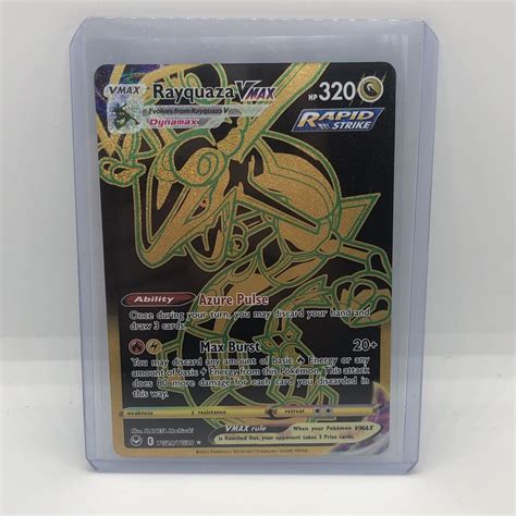 Rayquaza Vmax Tg29tg30 Silver Tempest Pokemon Tcg Card Nm Black Gold