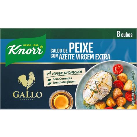 Caldo De Peixe Azeite Virgem Extra 8 Cubos Embalagem 80 G Knorr