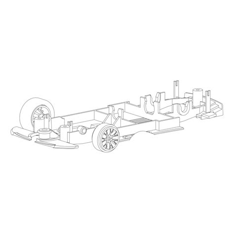 Scalextric Underpan Front Wheel Axle Assembly For Mercedes Amg Gt3