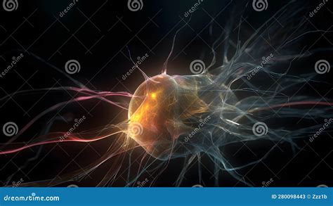 Microscopic Of Neural Network Brain Cells Human Nervous System