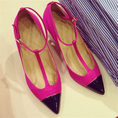 J Crew Hot Pink And Dark Violet Jcrew Fall Preppy Heels