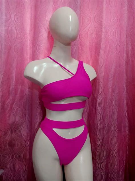 Shein Sexy Pink Two Piece Swimsuit Swimwear Bikini Medium Women S