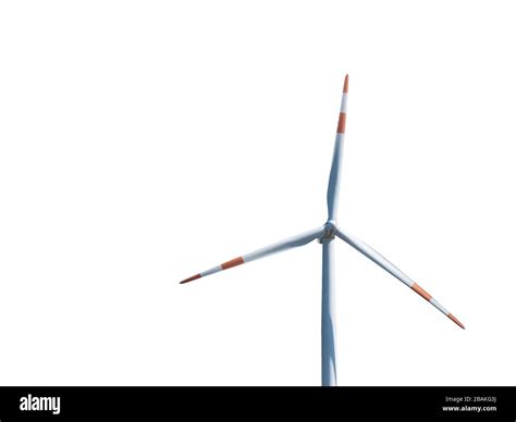 Wind Turbine Isolated On White Background Renewable Alternative Energy