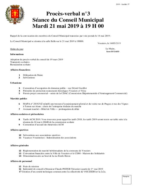 Remplissable En Ligne L Lection Du Maire Et Des Adjoints Fax Email