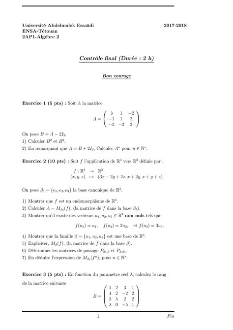 Cf Alg Bre Td Algebre Universit Abdelmalek Essa Di