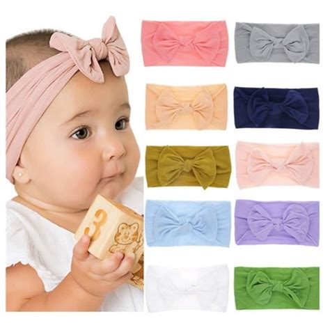 Bandeaux Bébé Fille Lot de 8 Cheveux Lapin Oreille Noeud Kawaii