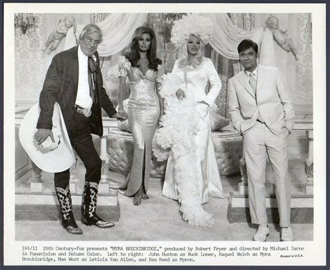 John Huston Raquel Welch Mae West And Rex Reed The Cast Of MYRA