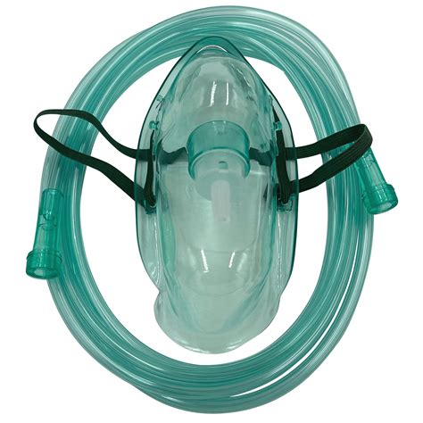 Resone Pack Adult Elongated Oxygen Mask W Ft Crush Resistant