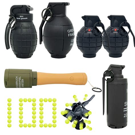 6pcs Toy Hand Grenade For Cs Battle Game With 100 Foam