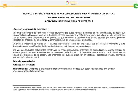 Ruta De Aprendizaje Y Formato Mapa De Los Intereses M Dulo Dise O