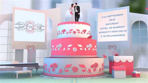 3 D Animated Wedding Invitations