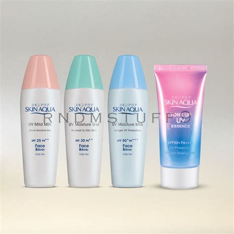 Skin Aqua UV Moisture Milk SPF 50 UV Moisture Gel SPF 30 UV Mild Milk