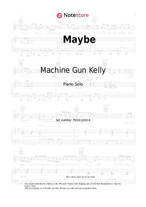 Maybe Piano Sheet Music Machine Gun Kelly Bring Me The Horizon In Note