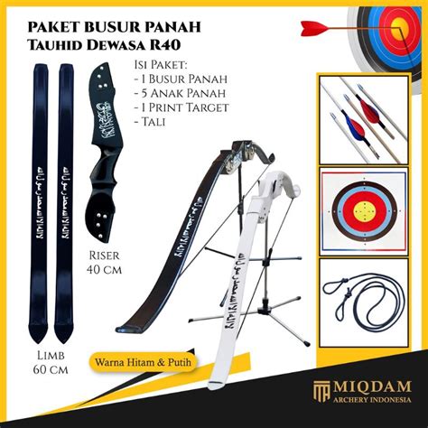 Jual Paket Busur Panah Tauhid Dewasa R Face Target Arrows