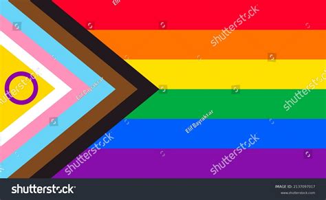 Lgbtq Pride Flag Vector Intersex Inclusive Stock Vector Royalty Free